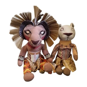 Disney König der Löwen Das Broadway Musical Stofftier Simba + Nala RAR Plüsch - Bild 1 von 2
