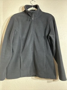 Devon & jones Men’s Black Long Sleeve Fleece Jacket  Full Zip Size Large - Picture 1 of 7
