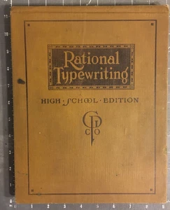 Rational Typewriting High School Edition  Educational Cutler 1916  HC Book Rare! - Picture 1 of 8