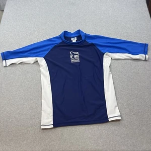 Pacific Whale Foundation Rashguard Swim Shirt Youth 3XL Blue White 3/4 Sleeve - Picture 1 of 9