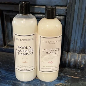 The Laundress Wool & Cashmere Shampoo Cedar & Delicate Wash Lady (16 fl oz each) - Picture 1 of 5