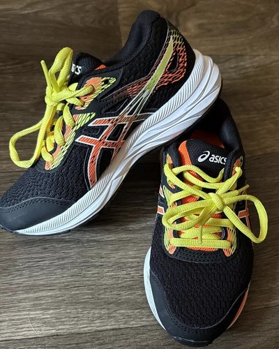 Scarpe da corsa sneakers Asics GEL Excite 6 GS nere arancioni ammortizzanti taglia 1