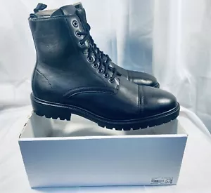 ALLSAINTS Piero Cap Toe Combat Lace Up Lug Sole Boots Men's Size US 11 $349 - Picture 1 of 19