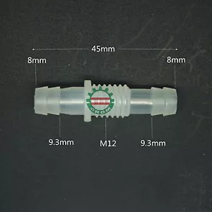 LOTE DE 10 8 mm-M12-8 mm PP plástico reductor de corazón a granel tanque de púas - Imagen 1 de 3