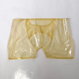 Transparent Latex Briefs Men's Shorts with Pocket Rubber Underwear Fetish BDSM - Picture 1 of 5