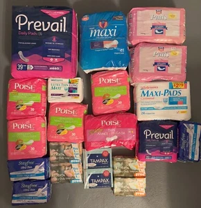 VINTAGE TAMPON MAXI SANITARY PAD LOT NEW OLD STOCK LOT - Picture 1 of 1