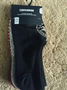 CONVERSE Made For Chucks 3 Pack Ultra Low Size 4-10 Black Grey Red - Picture 1 of 3