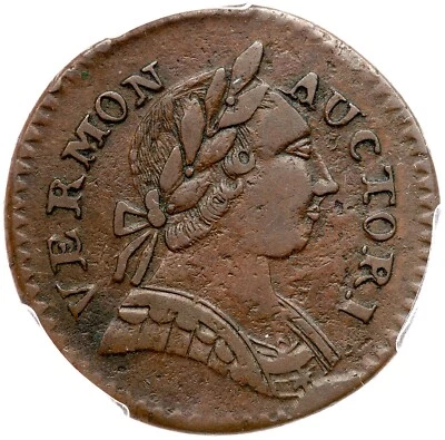 1787 RR-13 R-1 PCGS XF 40 Bust Right Vermont Colonial Copper Coin - Image 1 of 3