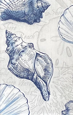 Paraguas Exterior Mantel Agujero con Cremallera 52x70 Vinilo Patio Fiesta Mar Conchas NUEVO Foto 1 de 4