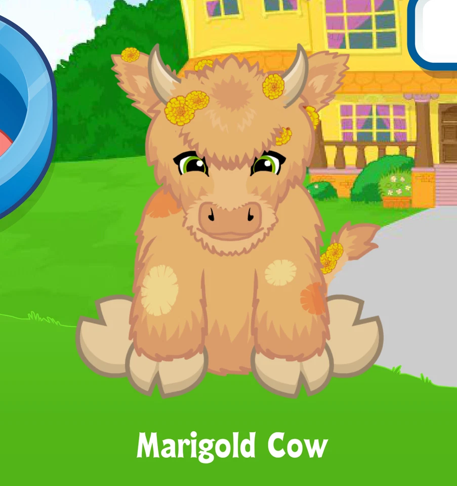 Webkinz Marigold Cow Virtual Adoption Code Only Messaged Webkinz Flower Cow Code - Image 1 of 1