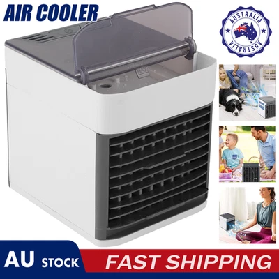 Air Cooler Conditioner Portable Desk Fan Cooling Mini Humidifier USB 7 LED Light - image 1 of 4