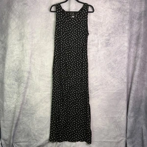 Vintage 90er Teddi gepunktetes Maxikleid Gr. 16 Taille zum Binden Phoebe Buffay praktische Magie - Bild 1 von 7