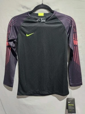 Nike Drifit Gardien Goalkeeper Big Kids Longsleeved Soccer Jersey MED Black Pink - Image 1 of 4