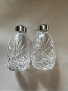 Crystal Glass Salt And Pepper Shakers - Picture 1 of 10
