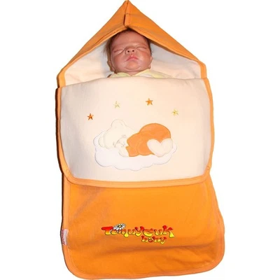 Schlafsack-Allzweckdecke mit Gurtschlitz in Orange - Bild 1 von 2