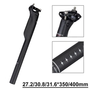Full Carbon Fiber Bicycle Seatpost MTB Road Bike Seat Post 27.2/30.8/31.6mm - Picture 1 of 12