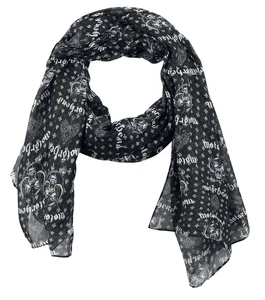 Motorhead Motörhead Metal Band Black Scarf Shawl Wrap Logos Thrash Metal New - Picture 1 of 3