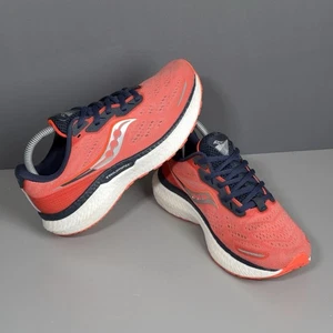 Scarpe da corsa Saucony Triumph 19 donna taglia 8 corallo blu navy PWRRUN+ S10678-16 - Foto 1 di 21