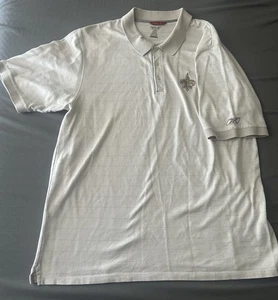 VTG Reebok Men’s Large New Orleans Saints 3 Button Polo Short Sleeve Shirt - Picture 1 of 7