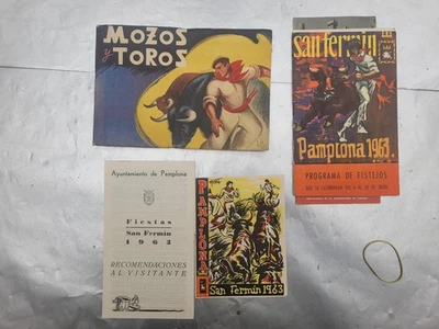 fetes de San Firmin, Pampelune 1   Pro Corrida 1963 et Livret Mozos y toros 1945 - Photo 1/3