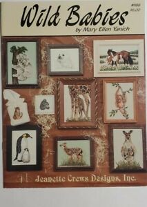 Jeanette Crews Wild Babies Counted Cross Stitch Pattern Booklet 1999