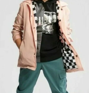 art class Jacket ~ Girls' Large 12-14 ~ Pink Blush ~ Windbreaker ~ Emoji ~ Smile - Picture 1 of 10