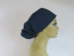 Navy Blue Women Scrub Hat Surgical Cap Scrub Hat Nurses Hat Medical USA Made - Picture 1 of 4