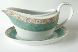 Wedgwood Aztec Gravy Boat And Plate - Picture 1 of 2