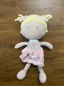 Sunshine Girl Plush Doll 13” Lovey Toy Pink Heart Dress ASTM Int Blonde Hair - Picture 1 of 5