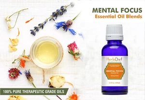 Essential Oil Pure Blend FOCUS Attention Brain Function Aromatherapy Diffuser - Picture 1 of 3