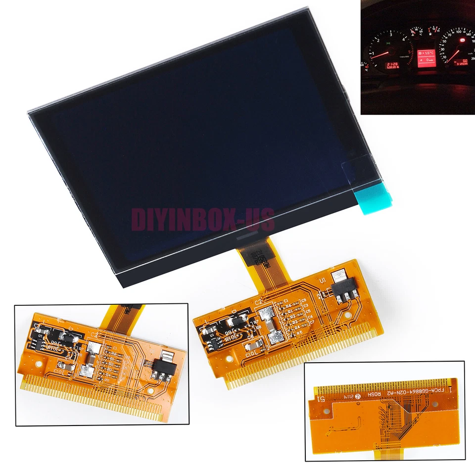 LCD Repair Cluster Speedometer Display Screen For Audi A3 A4 A6 Series US Ship Foto 1 de 4