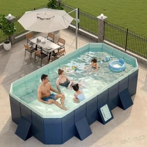 Family Swimming Pool Garden Outdoor Summer Foldable Kids Outdoor Paddling Pools - Picture 1 of 17