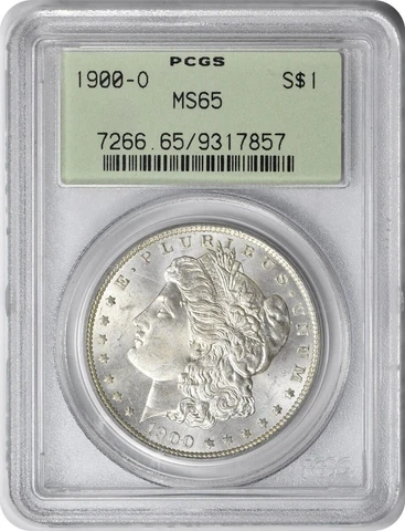 1900-O Morgan Silver Dollar MS65 PCGS Cover