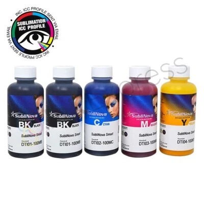 INKTEC SUBLINOVA SMART 100ml Inktec Sublinova Sublimation 5 Ink Set for Epson ET-14000 Inc. ICC Profile
