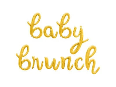 BABY BRUNCH Cursive Letter Balloon Banner - Baby Shower Party  Supply Decoration - Image 1 of 4
