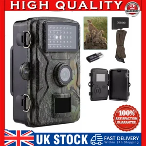 Wildlife Trail Camera 1080P Game Night Vision Outdoor Motion Hunting Cam 32GB UK - Picture 1 of 15