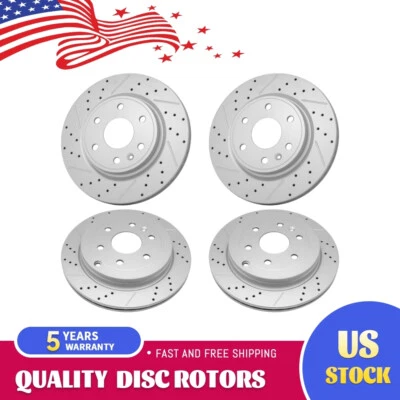 Rotores de freio dianteiro traseiro para 2007-2017 Chevy Traverse GMC Acadia Buick Enclave - Imagem 1 de 4