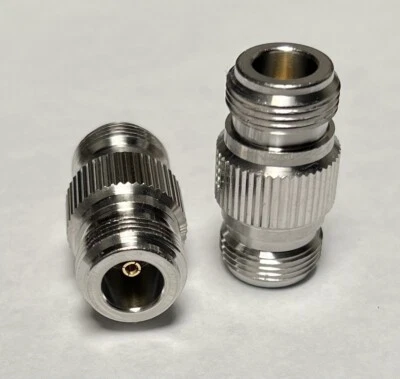 AMERICAN COAXIAL INDUSTRIES N Female to N Female coax 1 PIECE Helium RF adapter connector Fast USA Shipping