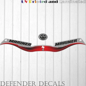 Mariner 4 hp four stroke outboard engine decal sticker set kit reproduction 4HP - Picture 1 of 1