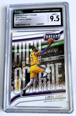 2019 Panini Threads LEBRON JAMES #5 CGC 9.5 High Octane MINT+ - Image 1 of 2
