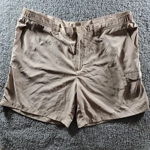 Columbia Shorts Adult Mens 42 Tan Khaki Brown Cargo Pocket Casual Omni-Shade - Picture 1 of 11