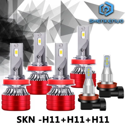 For Jeep Grand Cherokee 2017-2020 F5 LED Headlight Hi/Lo + Fog Lights Bulb 6000K - Image 1 of 4