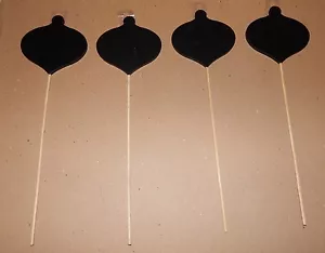 Christmas Chalkboard Surface Ornament Shapes 13" x 4" Celebrate It 4 Each 94Q - Picture 1 of 4