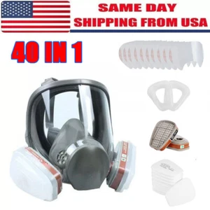 6800 Full Face Facepiece Painting Spraying Respirator Mask +25pcs 6885 tear offs - Picture 1 of 8