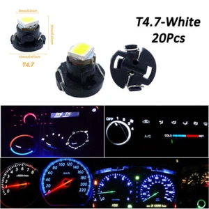 20x T4.7/T5 Neo Wedge LED Bulb Dash Climate Instrument Base Light Lamp Kit White - Picture 1 of 7