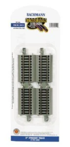 Bachmann HO EZ Track 3 Straight 4pkt BAC-44512 - Picture 1 of 1