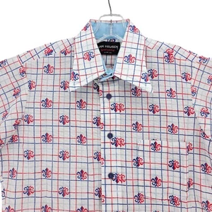 Camisa Van Heusen Manga Corta Vintage Años 70 Disco Geométrica MEDIANA 15 - 15.5 - Imagen 1 de 7