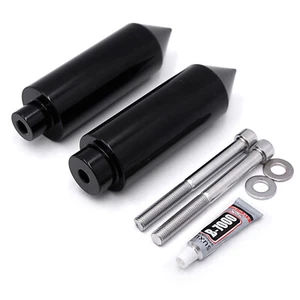 Black Extended Spike Frame Slider Crash Protector For 96-07 Honda CBR 600 F4/F4I - Imagen 1 de 9