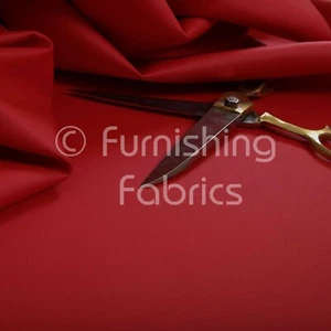 Soft Texture Feel Faux Leather PVC Material Upholstery Fabric Vinyl Red Colour - Picture 1 of 4