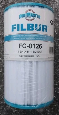 FILBUR FC-0126 4.75 X 8, 1.5 SAE Pool & Spa Filter Cartridge Dirt Master Sealed  - Image 1 of 3